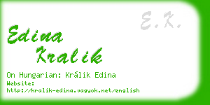 edina kralik business card